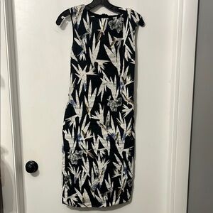 Nicole Miller Black and White Sleeveless Sheath Dress Size 4